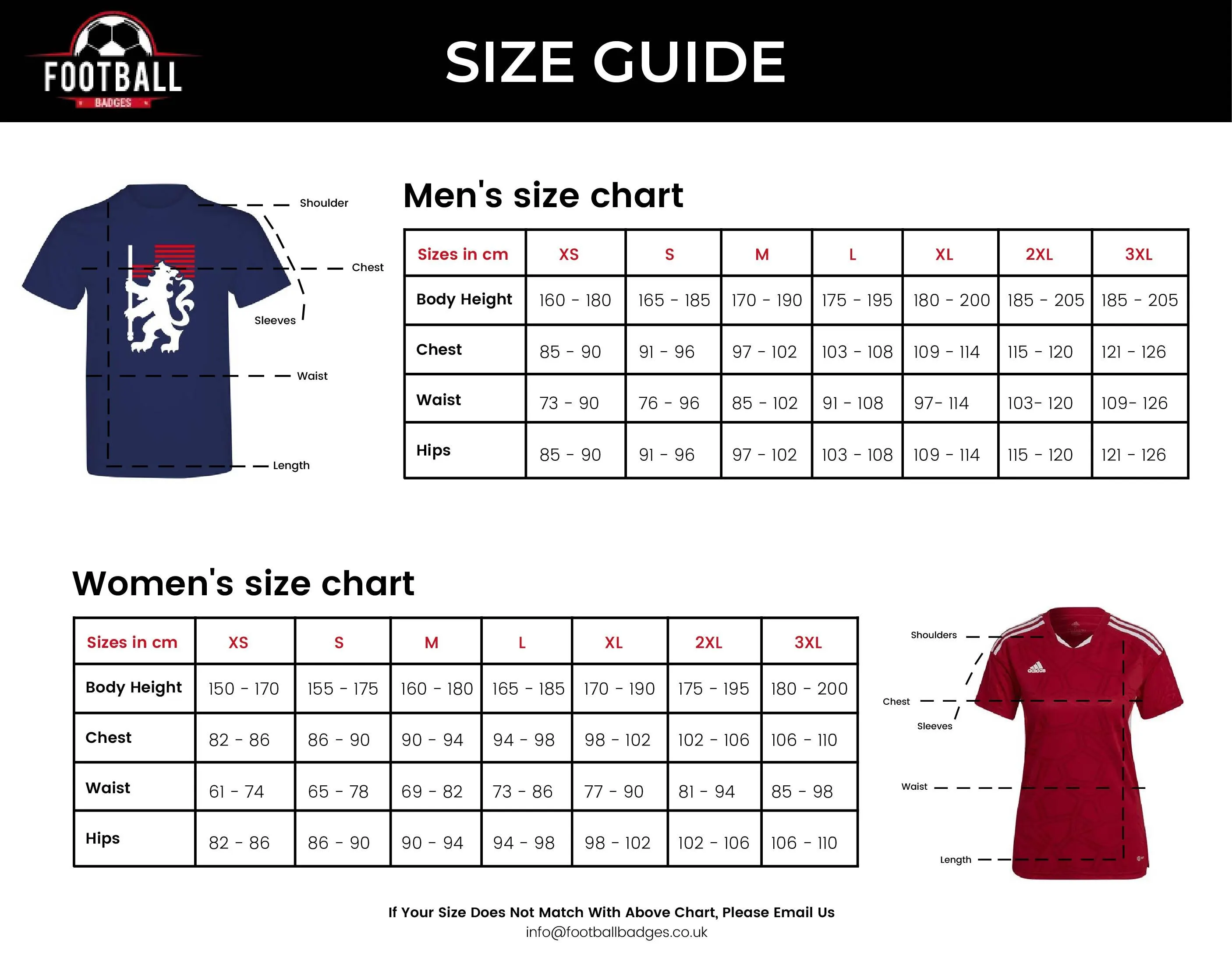 football-badges-jerseys-size-chart